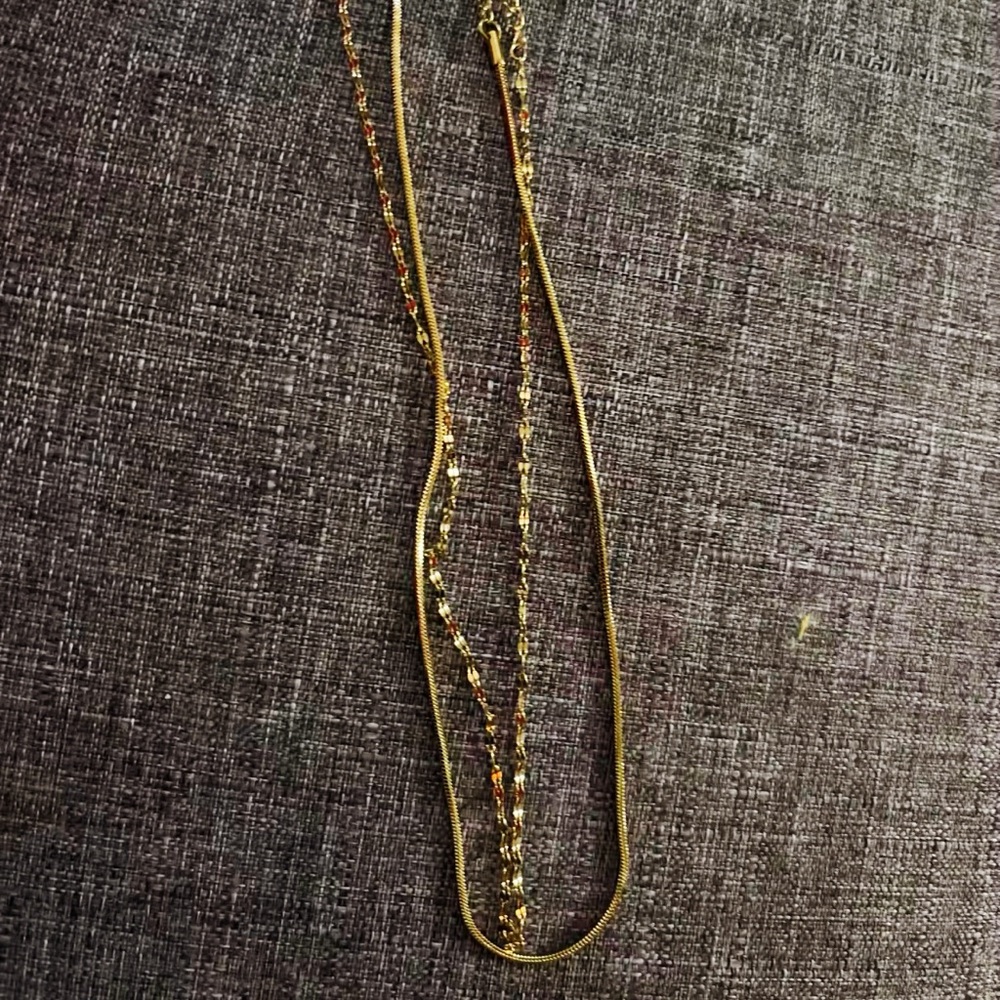 18k Gold Electroplated Stainless Steel Necklace Set!